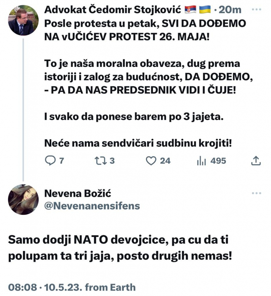 RAZVALILA JAJARU! NATO lobista tražio da svi ponesu jaja, dobio odgovor: Dođi devojčice da ti ih polupam, druga nemaš! (FOTO)