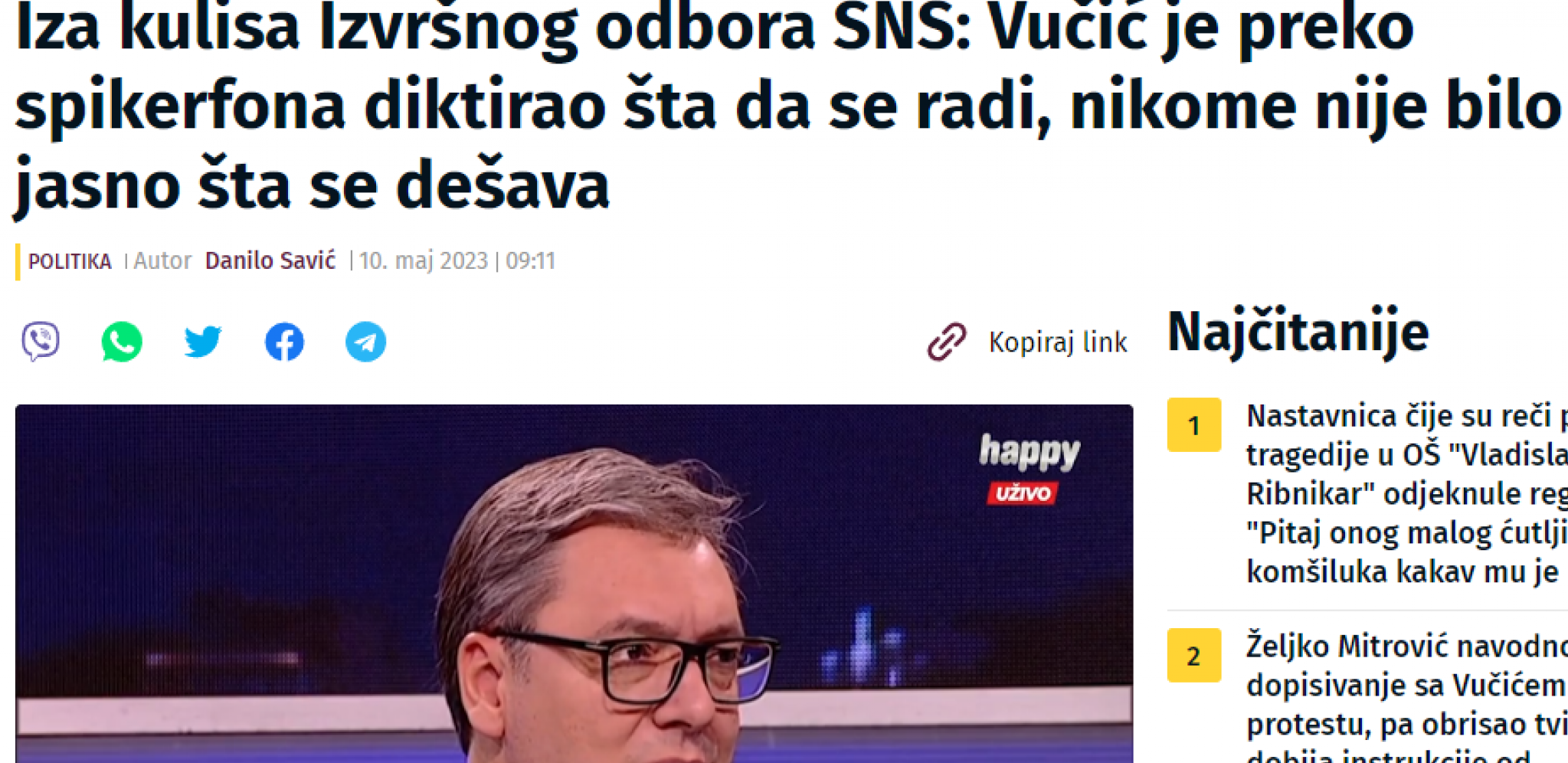 LAŽOVI LAŽLJIVI! Nova S tvrdi da Vučić nije bio na sednici odbora SNS, a evo šta je istina