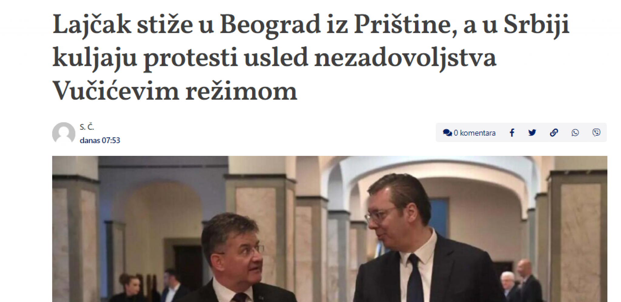 "DANAS" POTVRĐUJE  Organizuju protest da otežaju poziciju Srbije oko Kosova