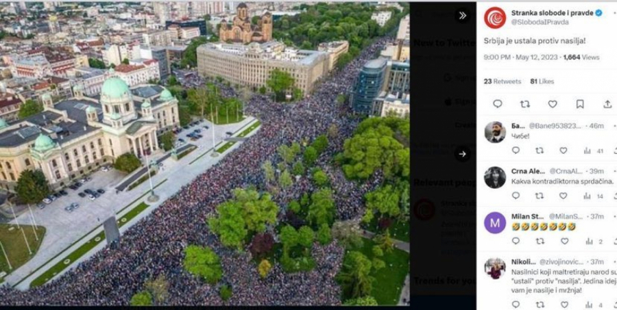 TEŠKI LAŽOVI! Pogledajte! Ovo su dokazi da opozicija montira slike sa protesta! (FOTO)