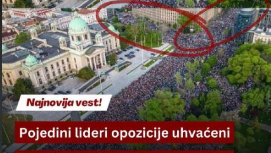 ĐILAS PRIZNAO DA JE PODELIO LAŽNU FOTOGRAFIJU S PROTESTA Objavio očiglednu montažu pa se izvinjavao