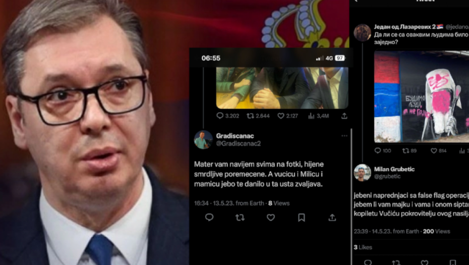 STRAVIČNE UVREDE OPOZICIONIH BOTOVA Psuju Vučića i prete mu, krive ga što moraju da idu na posao! (FOTO)