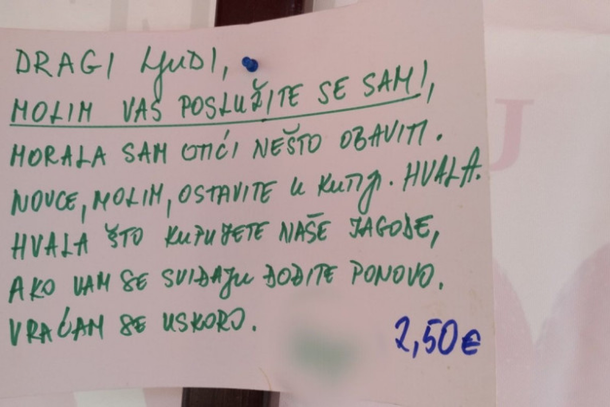 POSTALA INTERNET SENZACIJA Ostavila tezgu sa jagodama i otišla kod zubara, kupci se sami služili, a evo šta je zatekla posle