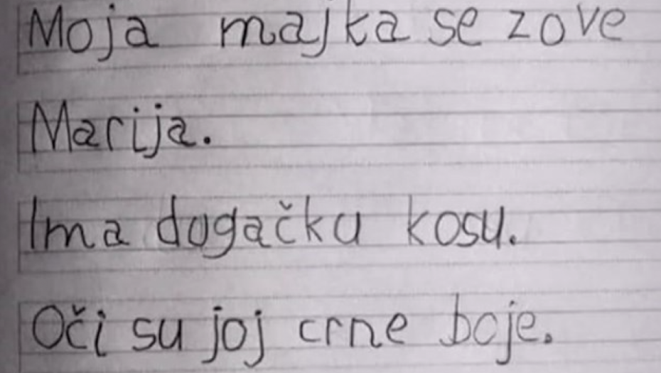 DETE U SASTAVU NA TEMU "MAJKA" OTKRILO PREVIŠE Plakaćete od smeha na ovaj domaći zadatak