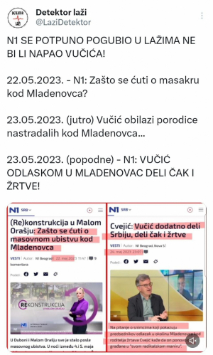 POGUBLJENOST Danas kritikuju Vučića zbog posete Mladenovcu, a do juče im je smetalo 