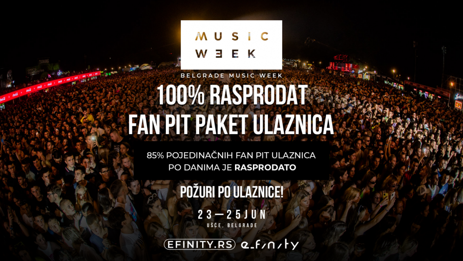 Belgrade Music Week: FAN PIT gotovo rasprodat, požurite sa kupovinom ulaznica