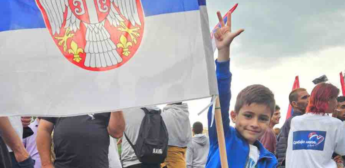 OVO JE SRBIJA NADE! Najsnažnija scena sa skupa u Beogradu (FOTO)