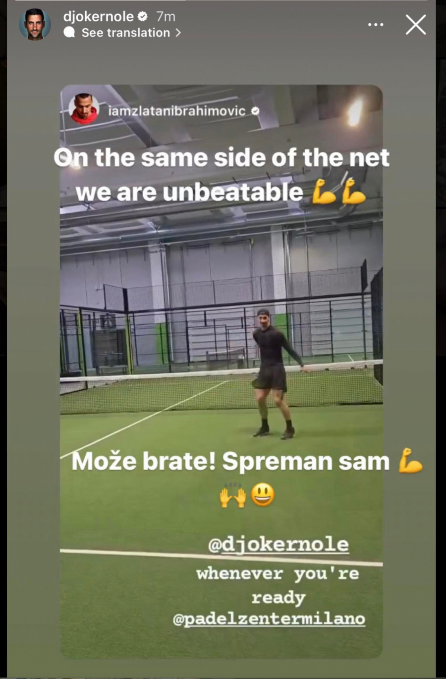 Zlatan Ibrahimović igra padel