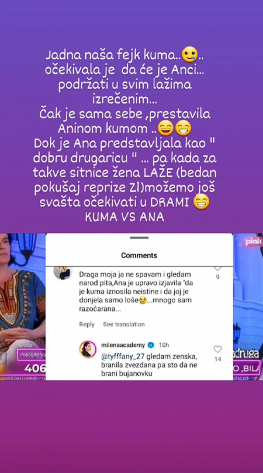 Milena odgovorila naa navode