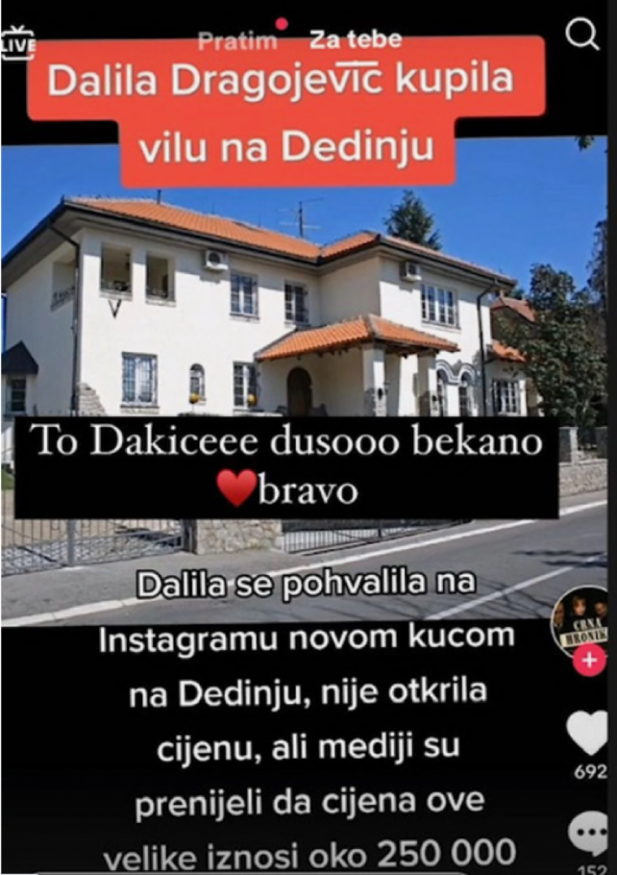 Dalila navodno kupila vilu