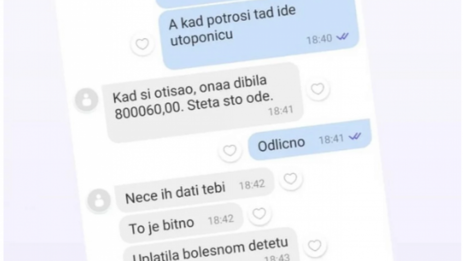 Bebica pokazao poruke sa Miljanom