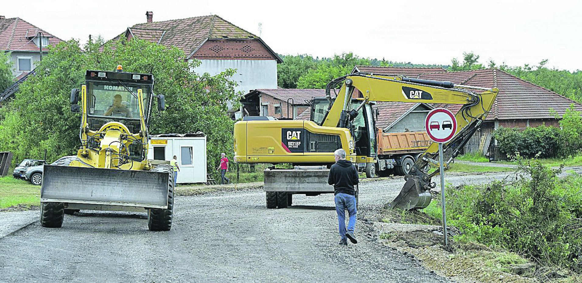 radovi na putu između Topole i Kragujvca