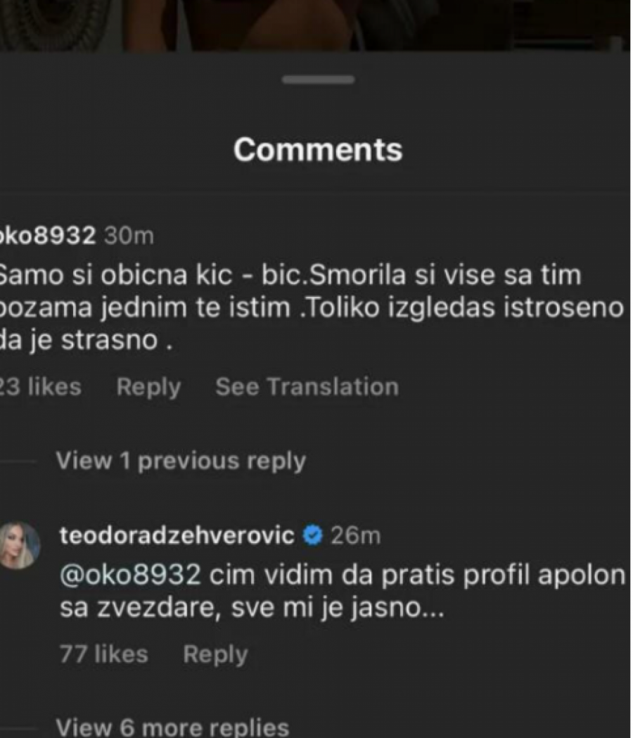 Tedodora isprozivala Anđela