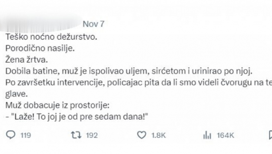 nasilje tvit