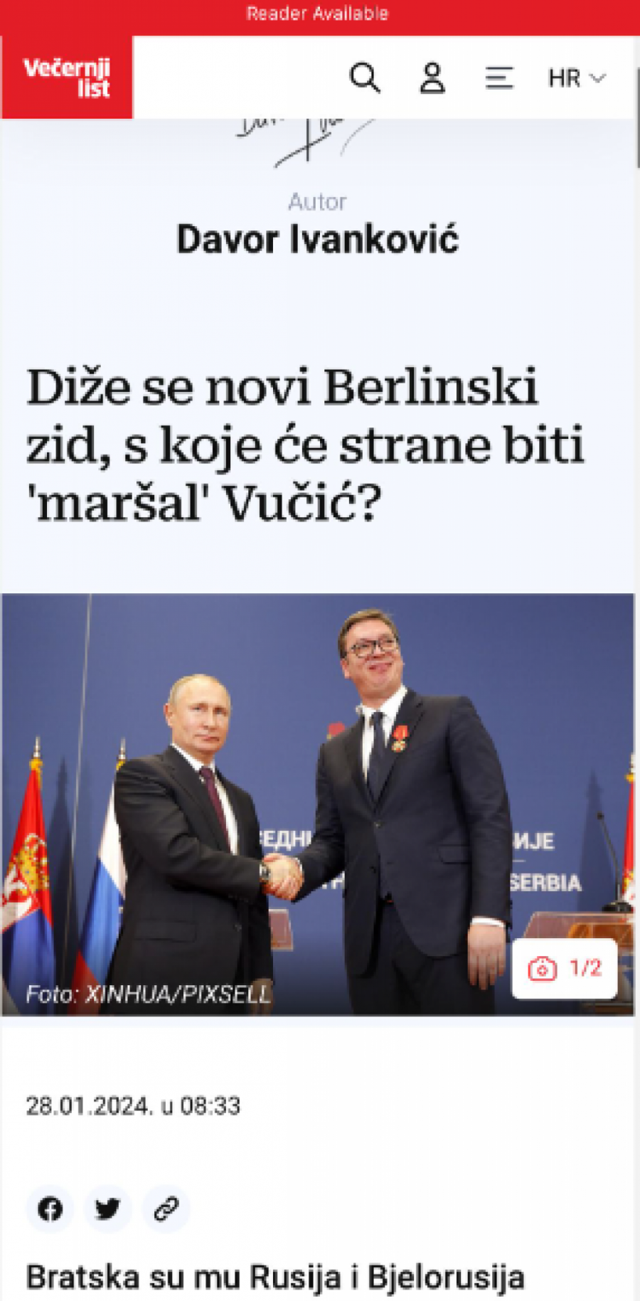 vučić večernji