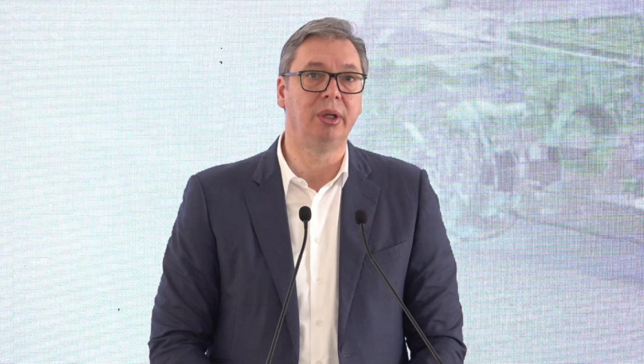 Predsednik Vučić na ceremoniji polaganja kamena temeljca nove fabrike kompanije PWO Group