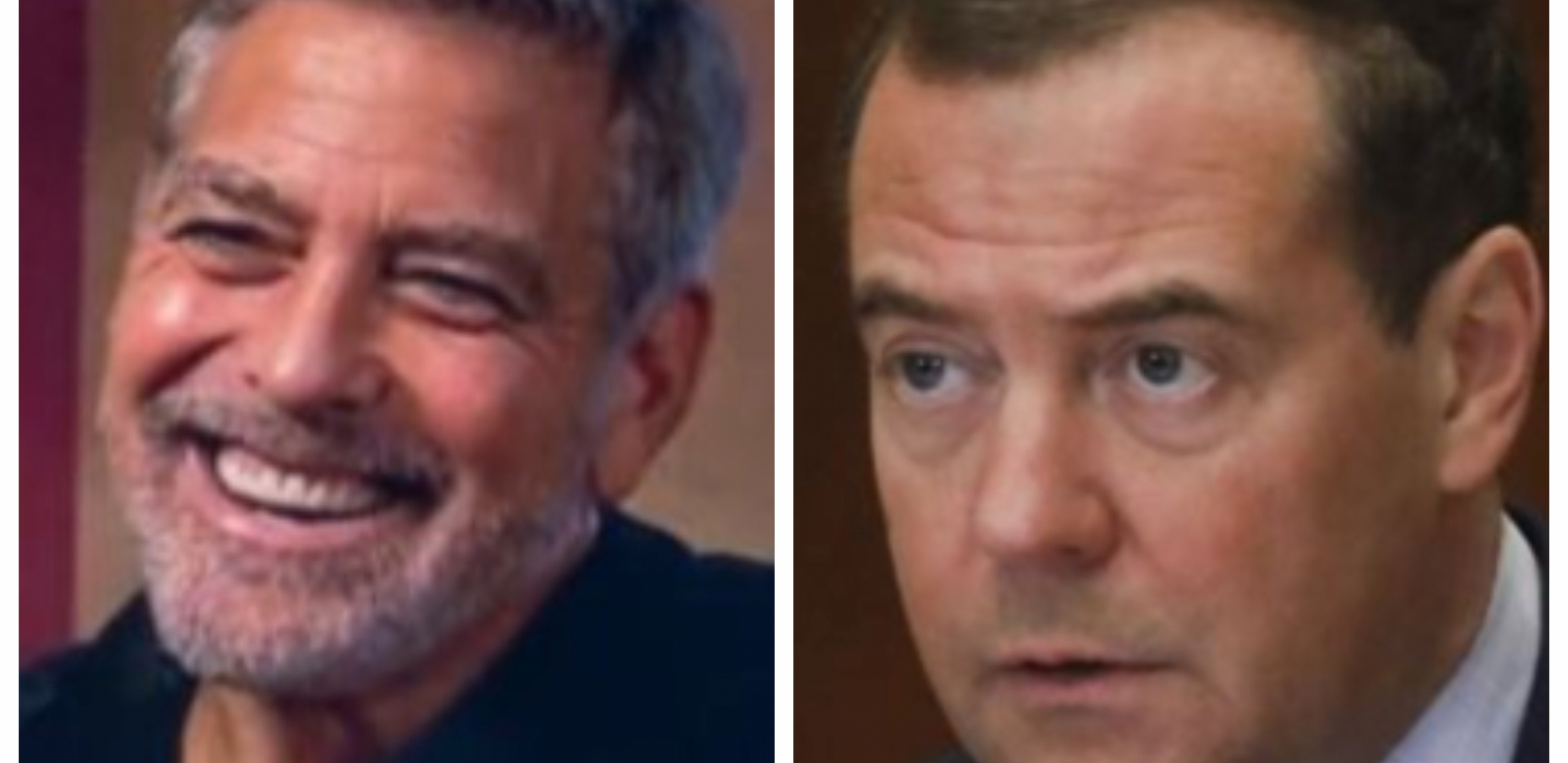 Džordž Kluni i Dmitrij Medvedev