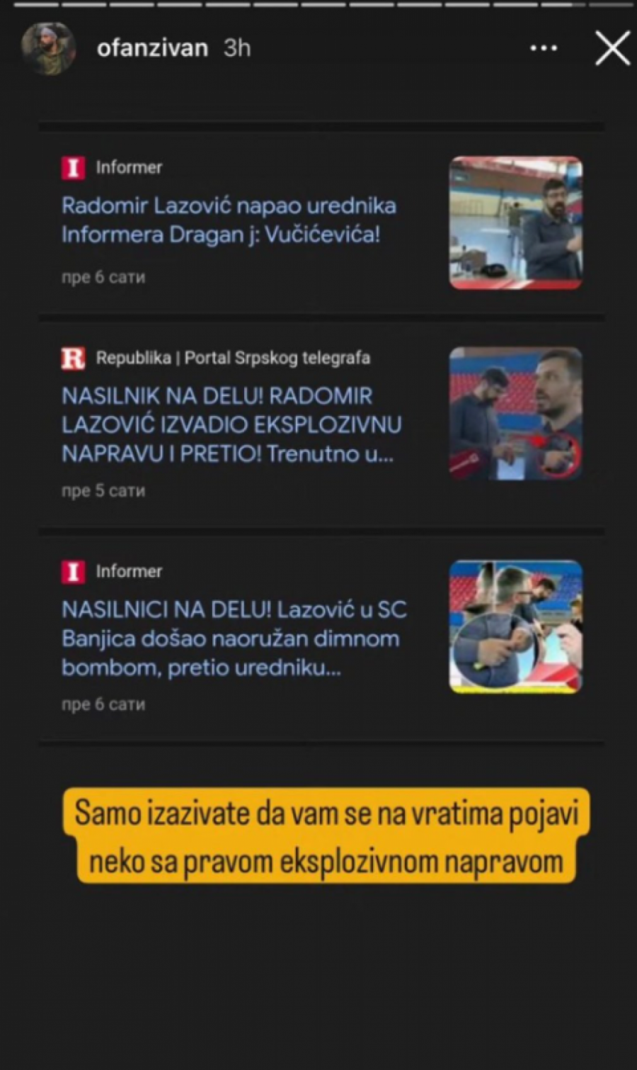 pretnje informer