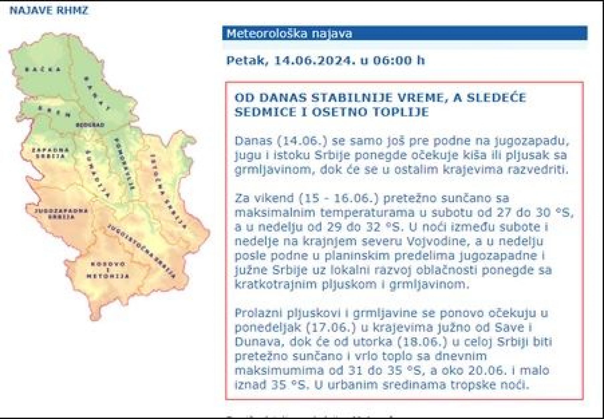 Vremenska prognoza