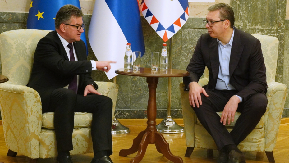 Aleksandar Vučić i Miroslav Lajčak