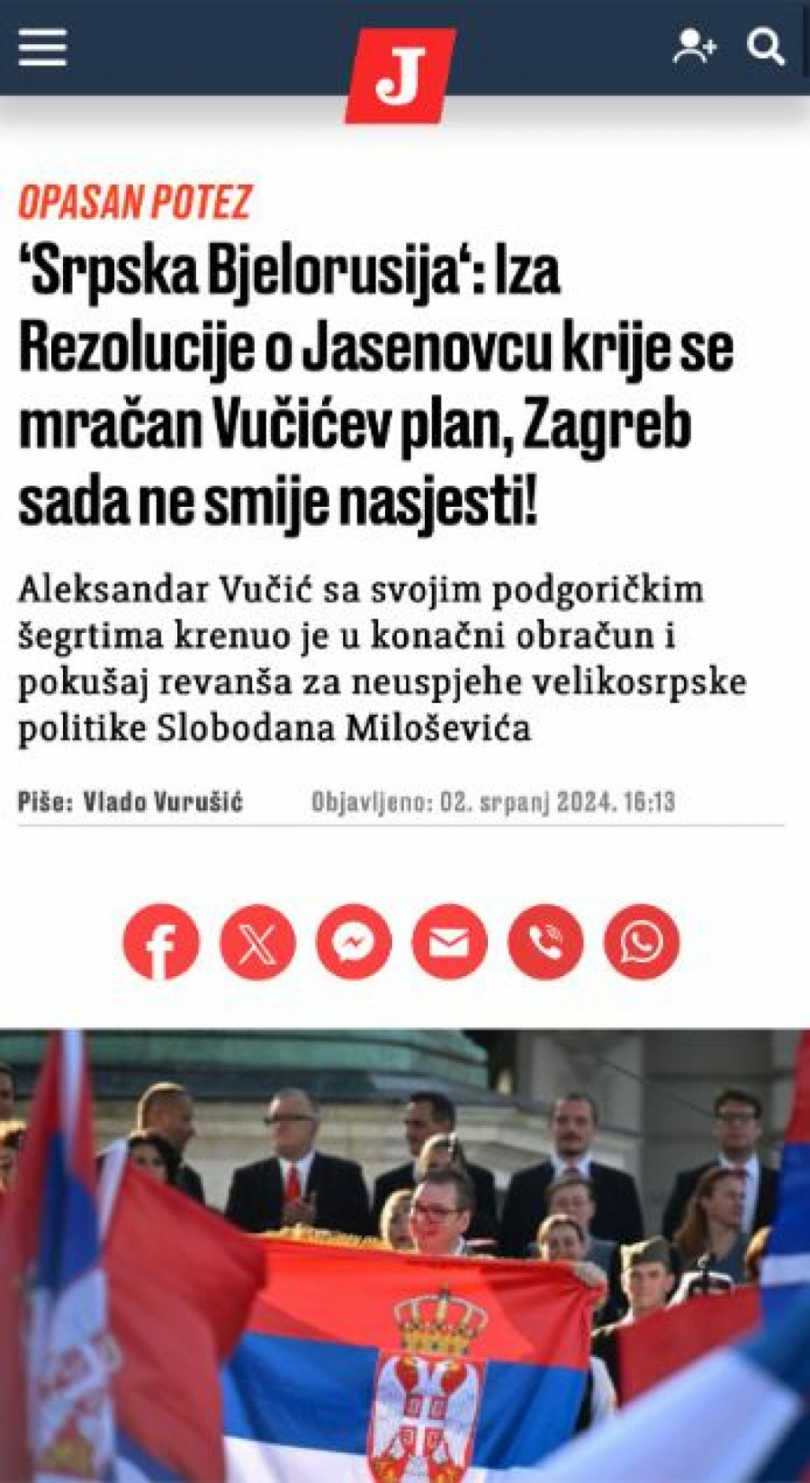 Jutarnji o Vučiću