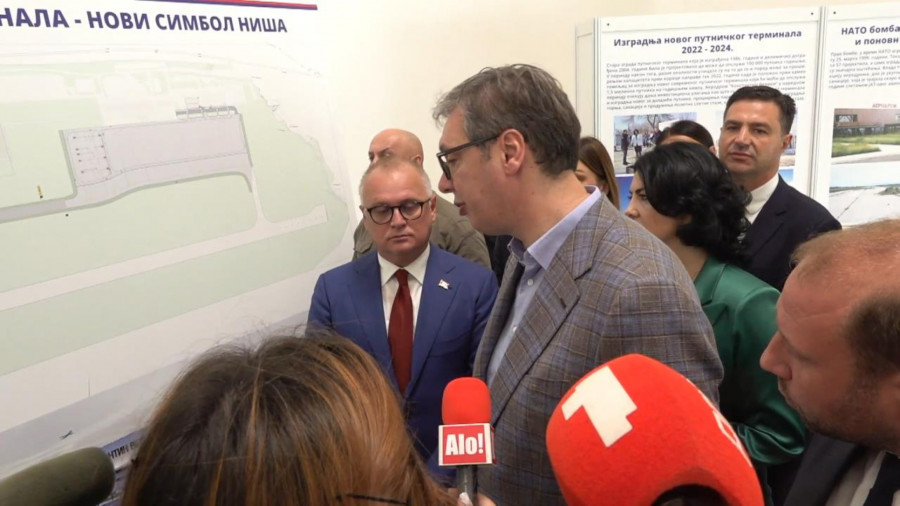 Predsednik Vučić prisustvuje ceremoniji otvaranja nove zgrade aerodroma 