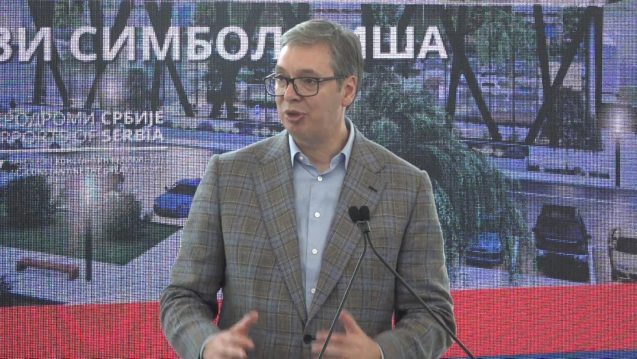 Predsednik Vučić prisustvuje ceremoniji otvaranja nove zgrade aerodroma "Konstantin Veliki" u Nišu