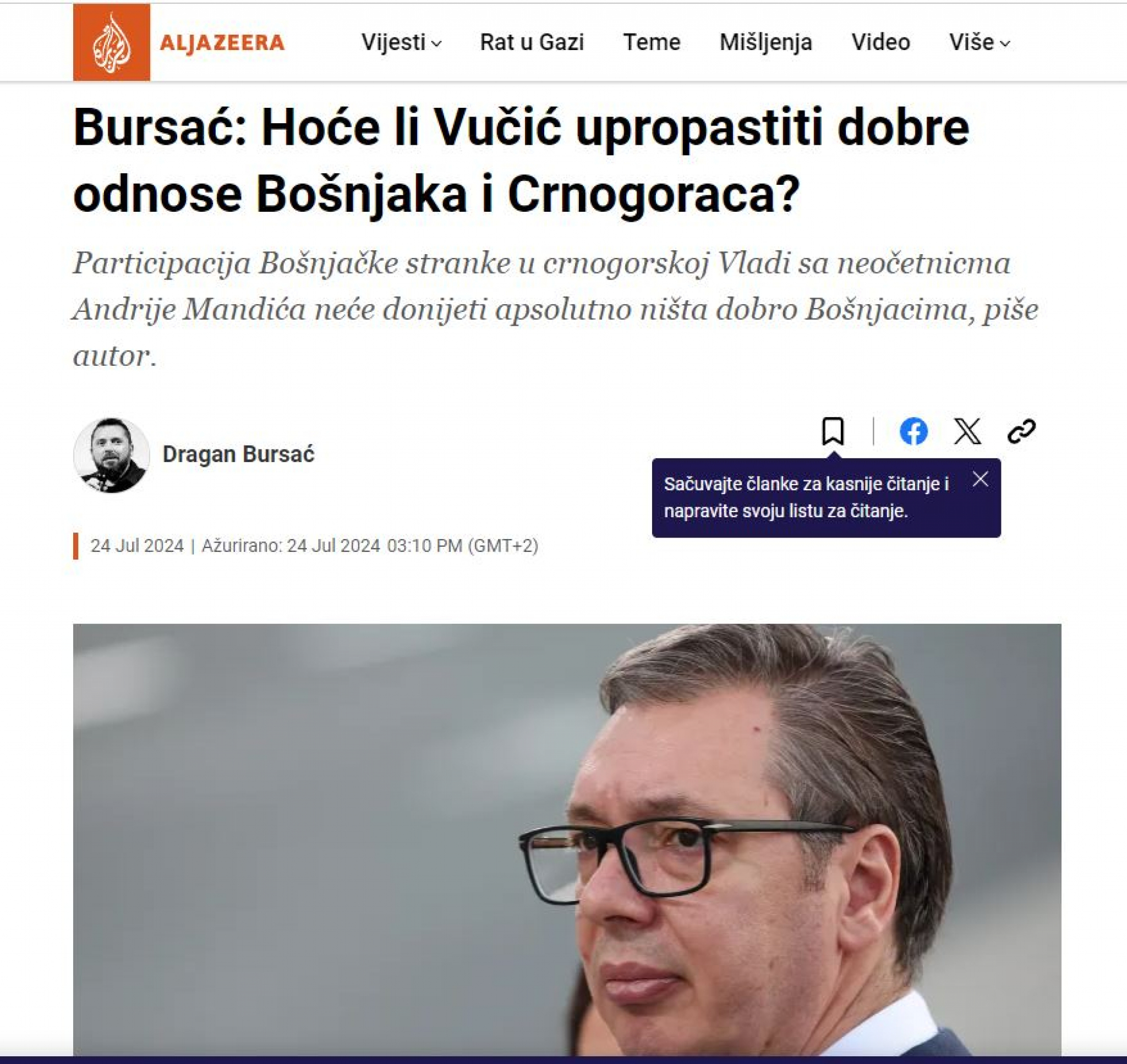 Kolumna Dragana Bursaća