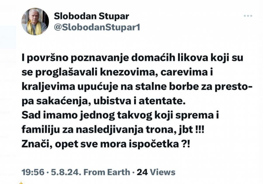 Pretnje Slobodana Stupara