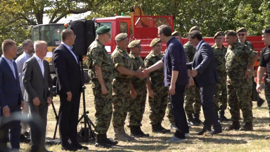 Predsednik Vučić polaže kamen temeljac za izgradnju objekta za Odred vojne policije "Kobre"