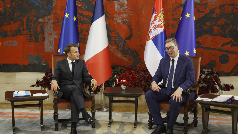 Aleksandar Vučić i Emanuel Makron