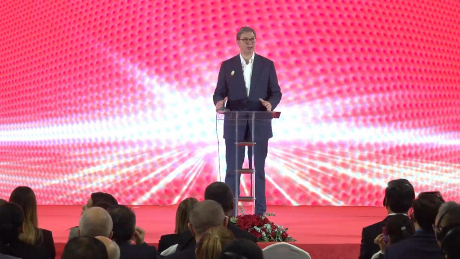 Predsednik Aleksandar Vučić prisustvuje svečanoj ceremoniji kineske fabrike Linglong