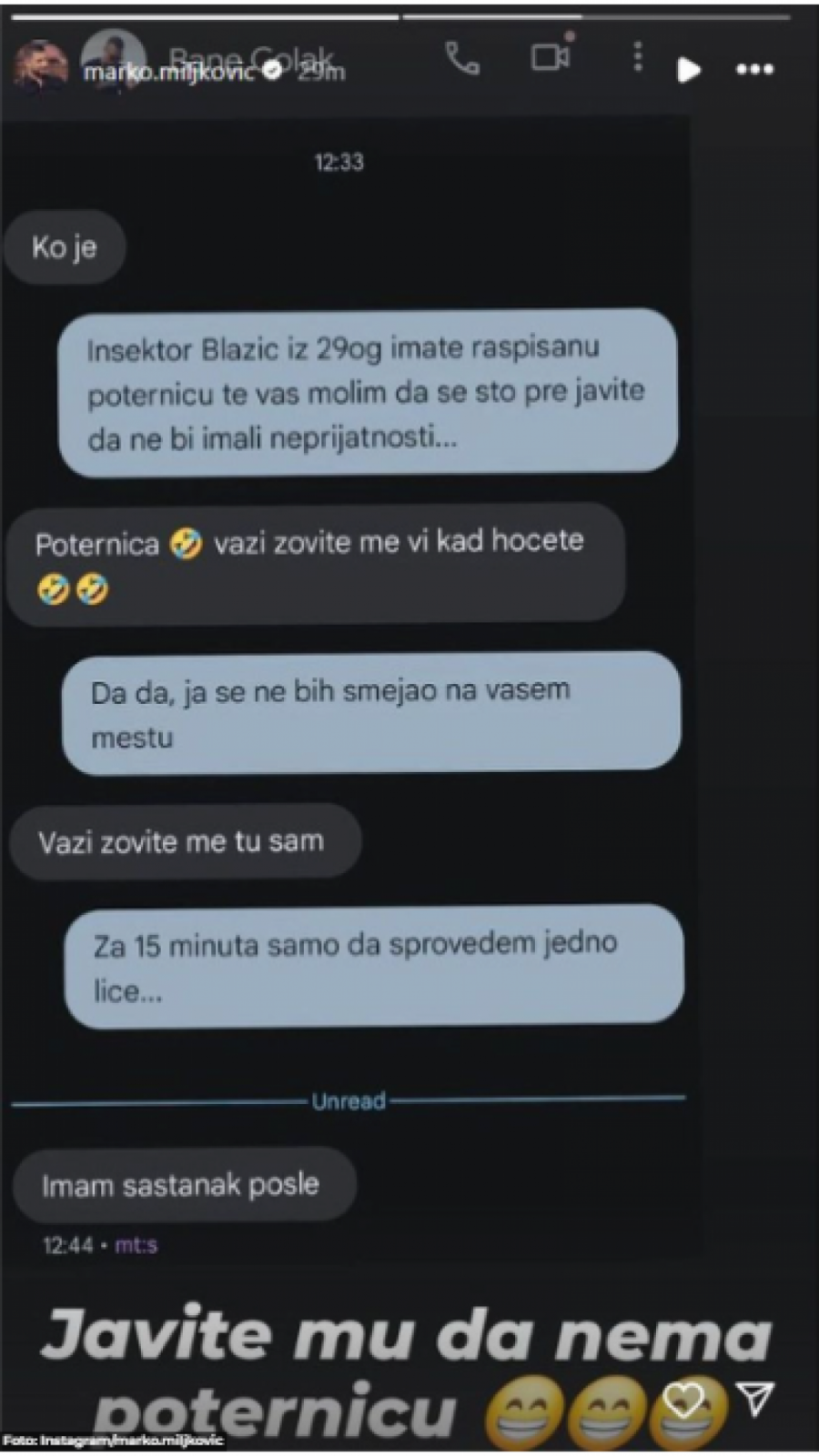 "IMATE POTERNICU, JAVITE SE ŠTO PRE" Bivši zadrugar ostao zatečen nakon ove poruke, evo o čemu je reč