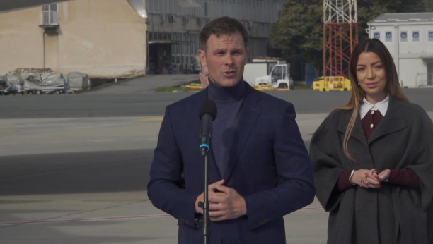 Siniša Mali na aerodromu "Nikola Tesla" - predstavljanje novog aviona erbas A330-200