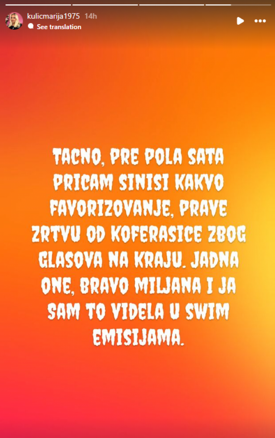 "TAČNO PRIČAM SINIŠI PRE POLA SATA..." Marija Kulić ogorčeno prokomentarisala dešavanja u Eliti 8, jednu zadrugarku nije štedela rečima