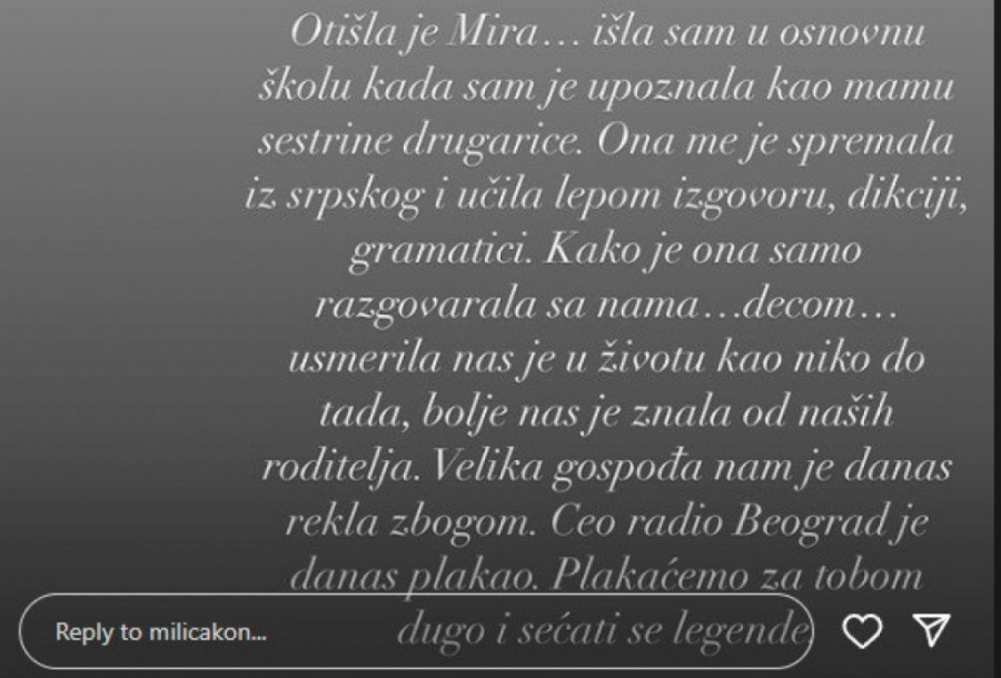 "OTIŠLA SI, USMERILA SI NAS U ŽIVOTU..." Naša voditeljka slomljena zbog smrti, reči kidaju dušu (FOTO)