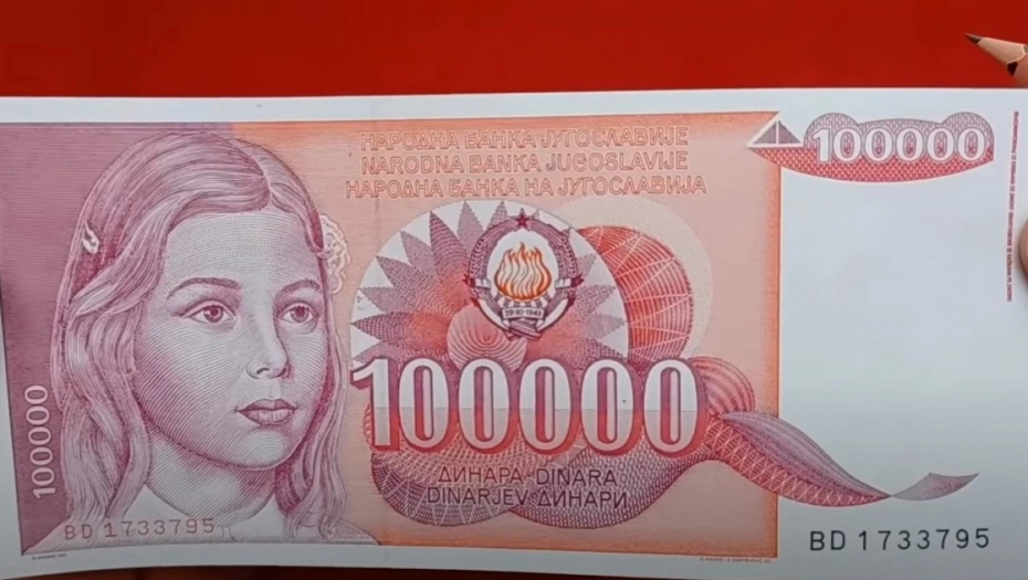 Novčanica od 100000 dinara