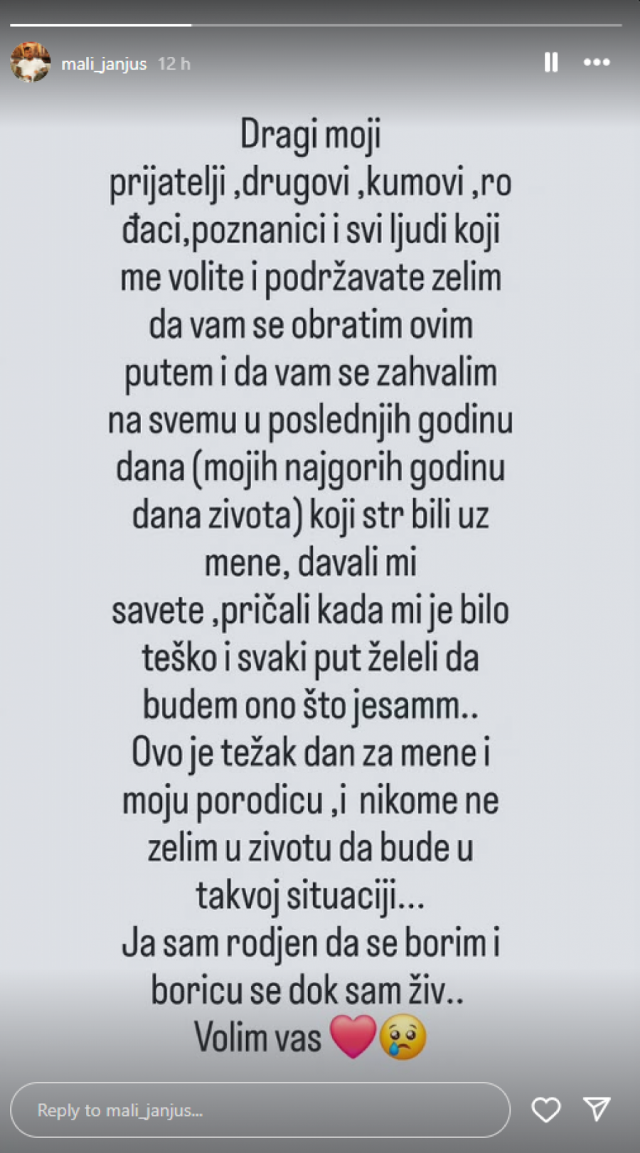 GODIŠNJICA SMRTI JANJUŠEVOG BRATA! Marko se obratio emotivnim rečima: "Predosetio sam da će se desiti nešto loše"