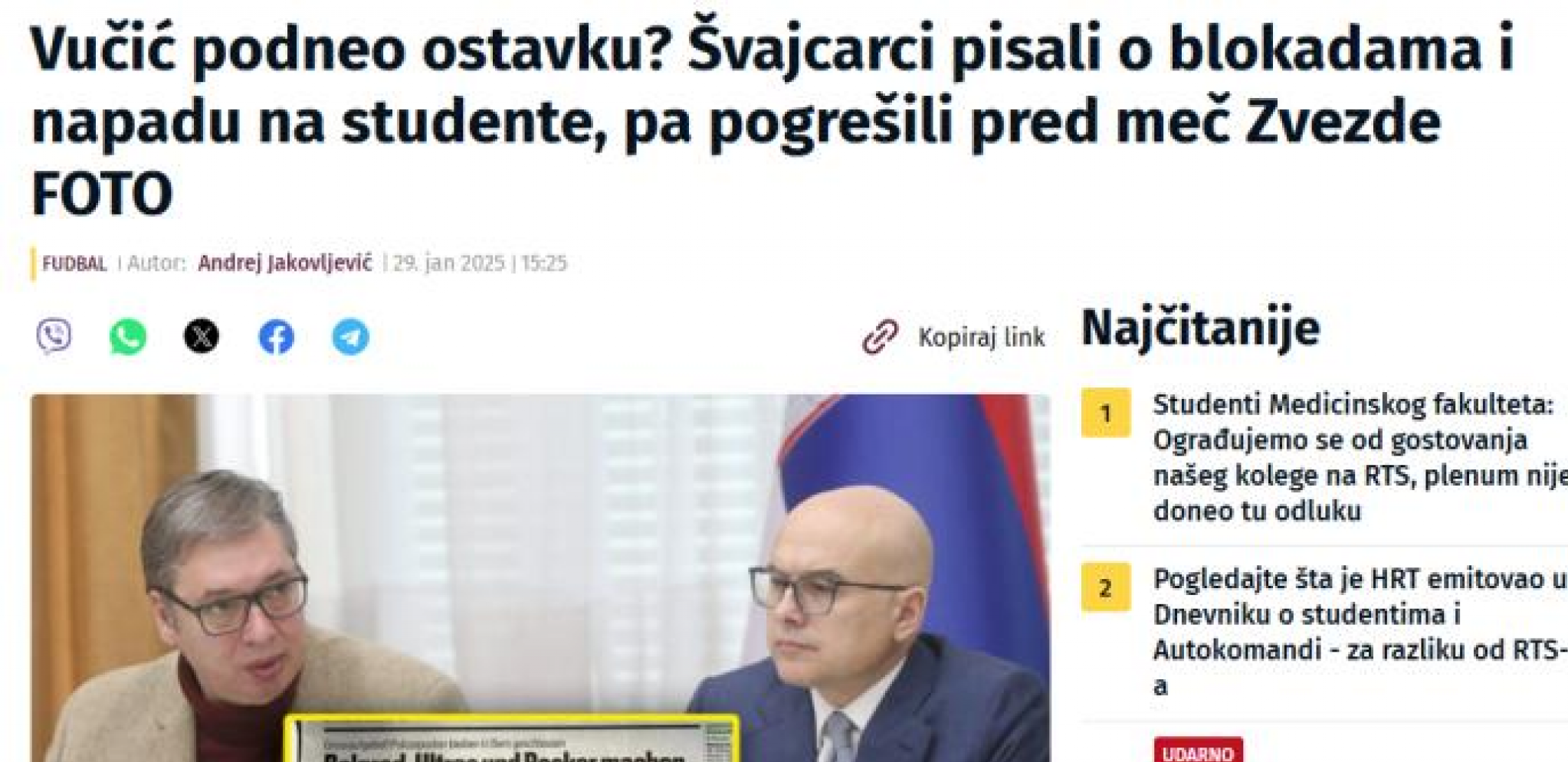 NITI BRIGE NITI PAMETI Nova S jedva dočekala da objavi pogrešan naslov švajcarskog tabloida da je "Vučić podneo ostavku" - Alo.rs