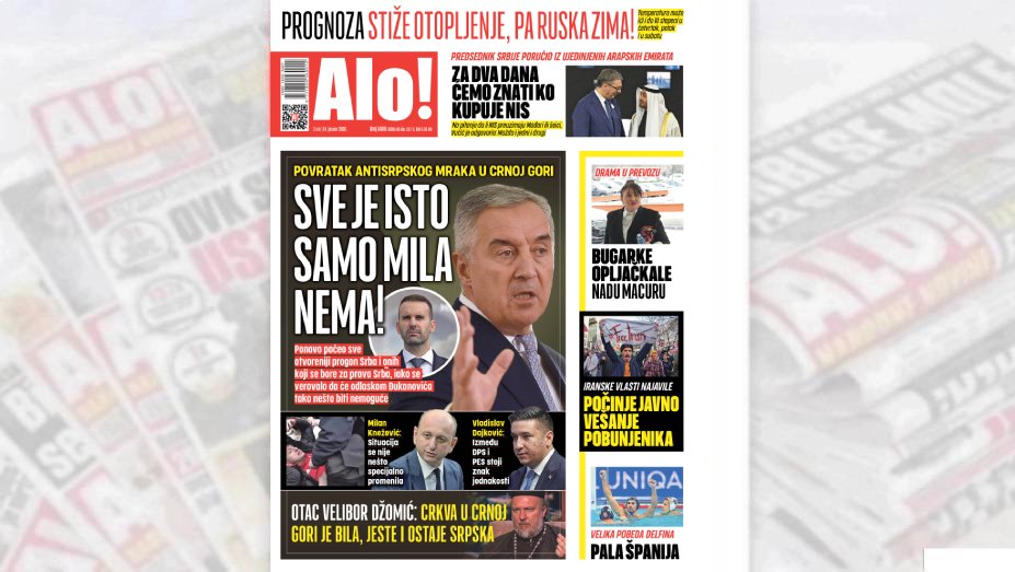 SVE JE ISTO SAMO MILA NEMA! Povratak antisrpskog mraka u Crnoj Gori