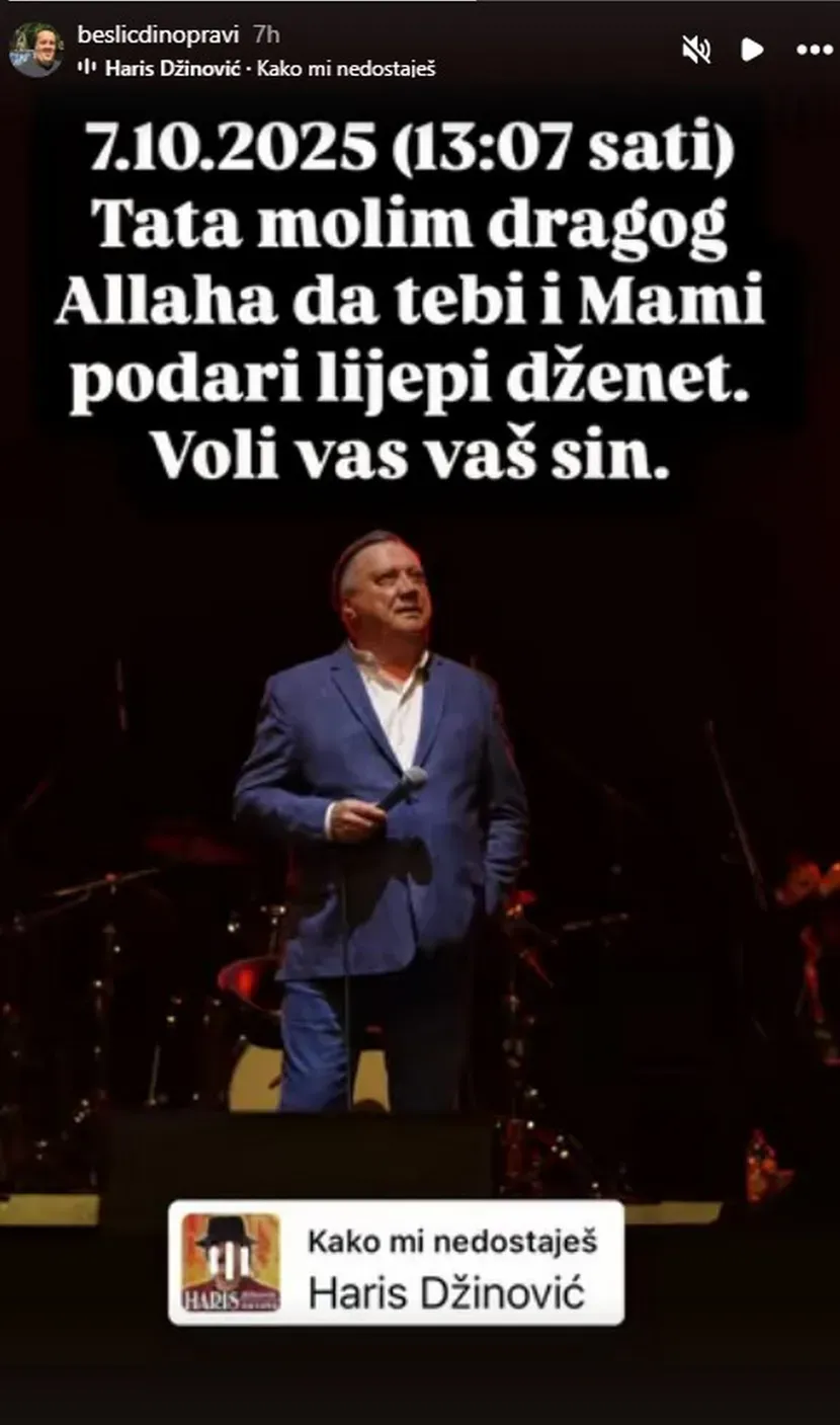 Dinova objava na Instagramu Dinova objava na Instagramu