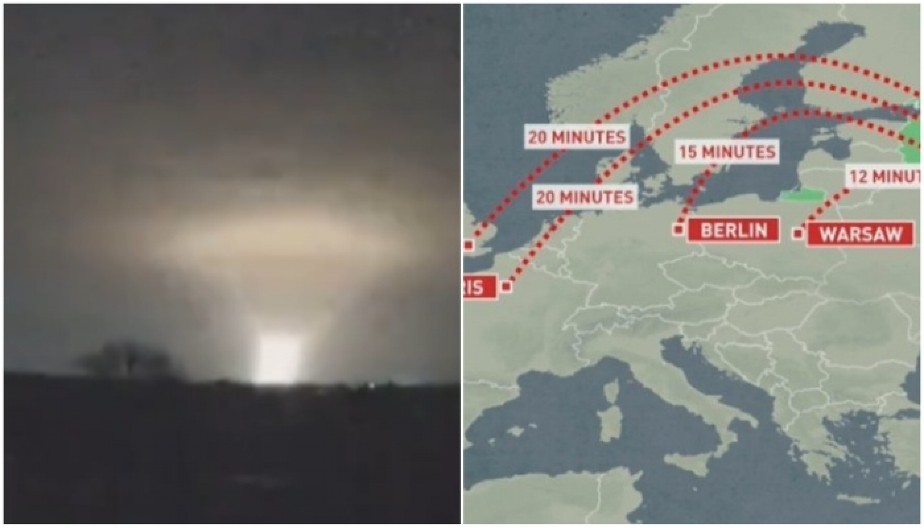 SMRTNI STRAH ZAVLADAO EVROPOM Ruskoj balističkoj raketi "orešnik" treba manje od 20 minuta do Pariza, Beča i Rima