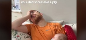 KADA TATA HRČE, NASTANE HAOS Taj zvuk ni njegova beba ne može da podnese, njena reakcija je urnebesna!