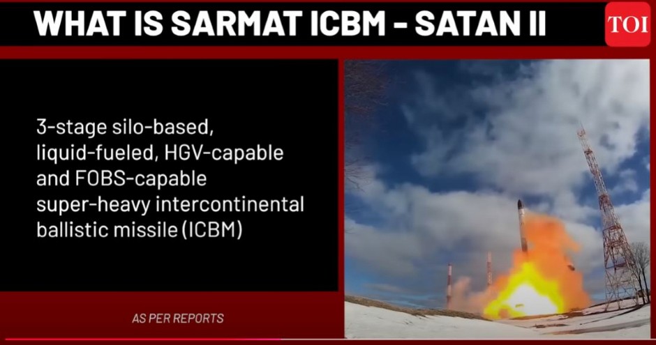 RUSIJA TESTIRA RAKETU "SARMAT" KOJA MOŽE DA SRAVNI OBLAST VELIČINE FRANCUSKE: Pobila bi milione u Evropi! Izračunata smrtnost u Londonu, Briselu, Madridu...