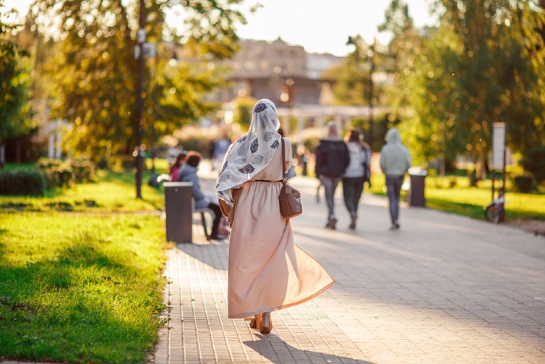 VIC DANA Ide Fata i za njom Mujo. Hodža stoji pred džamijom i gleda ih...
