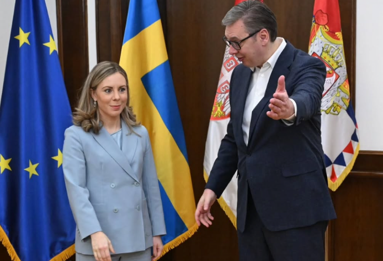 OTVOREN RAZGOVOR Predsednik Vučić se sastao sa švedskom ministarkom za EU Jesikom Rusenkranc