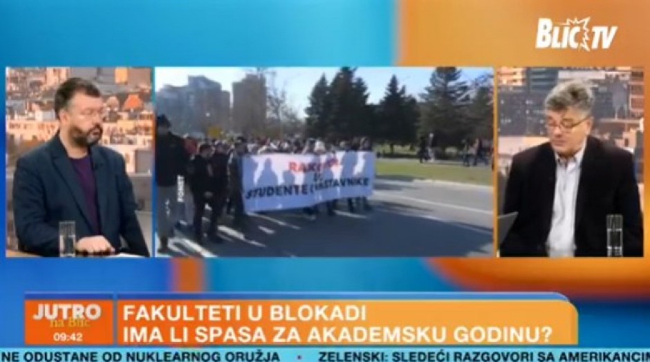 PROFESOR IZ DEMOKRATSKE STRANKE PRIZNAJE: "MI PROFESORI SMO ISTURILI STUDENTE U PRVE BORBENE REDOVE!"