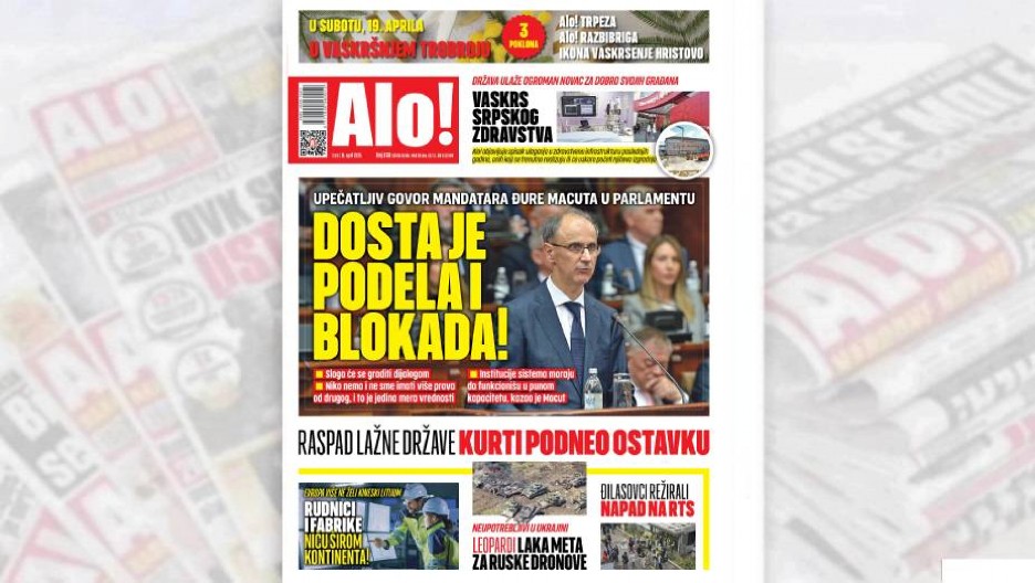 DOSTA JE PODELA I BLOKADA! Upečatljiv govor mandatara Đure Macuta u parlamentu