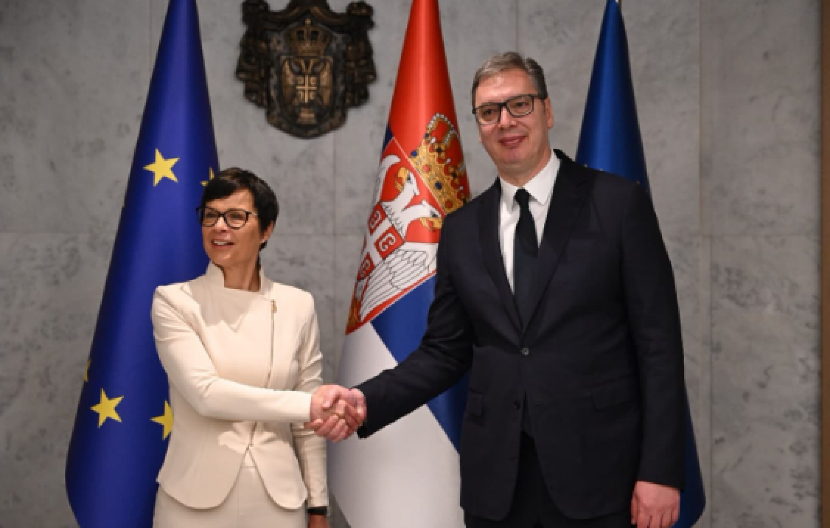 VUČIĆ DOČEKAO MARTU KOS: Počeo sastanak predsednika Srbije i komesarku za proširenje EU