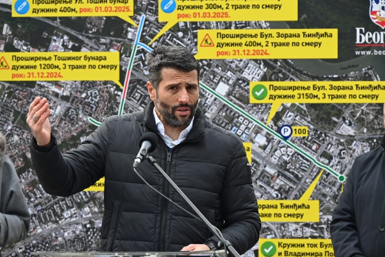 NOVA PARKING MESTA I JOŠ DOBRIH VESTI Šapić: Očekujemo da radovi na proširenju Bulevara Zorana Đinđića budu završeni do kraja godine (FOTO)